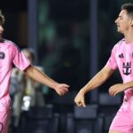 Cavalier vs Inter Miami soccer players in action during an exciting match with fans cheering in stadium